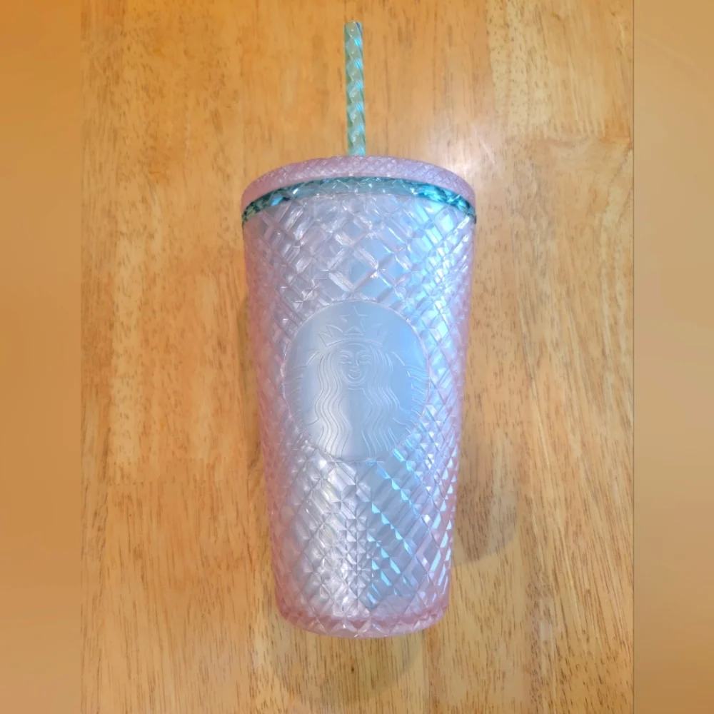 NWT Starbucks summer 2023 pink pearl jeweled grande 16oz tumbler